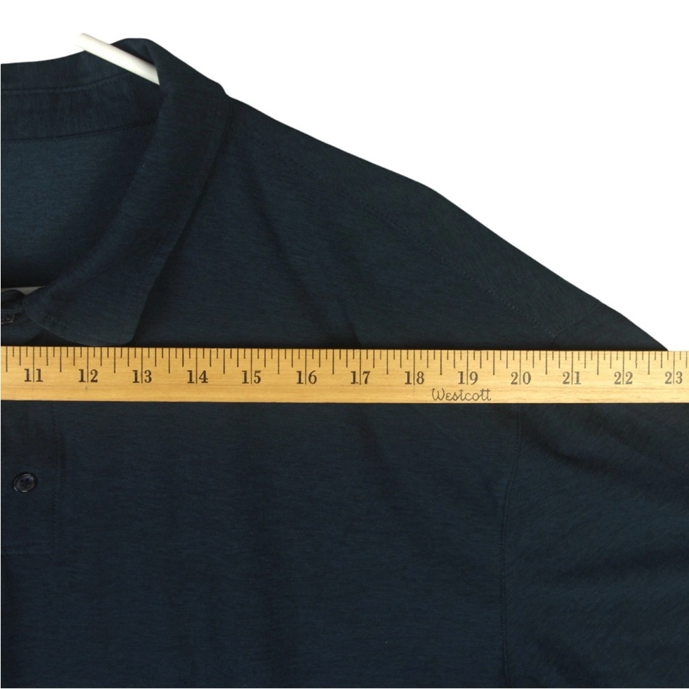 Vuori Strato Tech Polo Shirt Mens XL Navy Blue Short Sleeve Lightweight V188 EUC - Picture 9 of 9